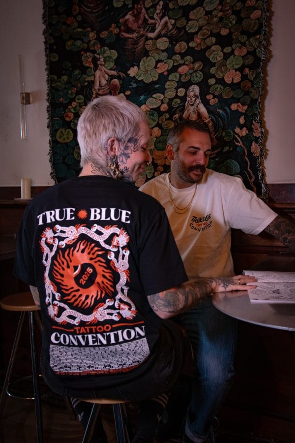 True Blue Tattoo Convention lineup T-shirt Black